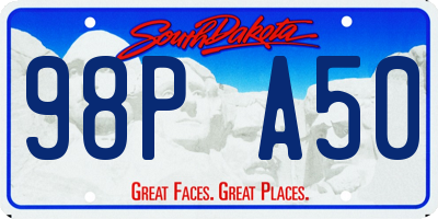 SD license plate 98PA50