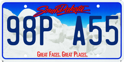 SD license plate 98PA55