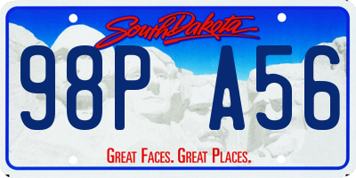 SD license plate 98PA56