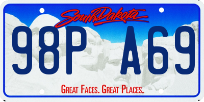 SD license plate 98PA69