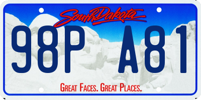 SD license plate 98PA81