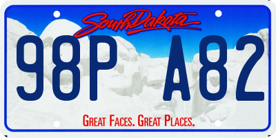 SD license plate 98PA82