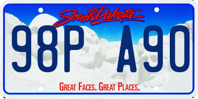 SD license plate 98PA90