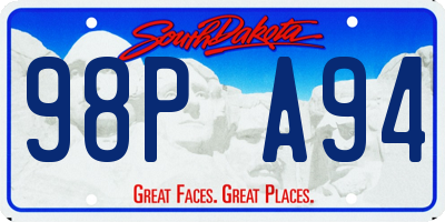 SD license plate 98PA94