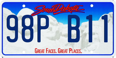SD license plate 98PB11