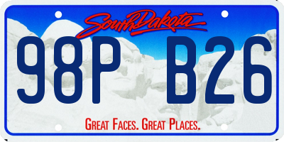 SD license plate 98PB26