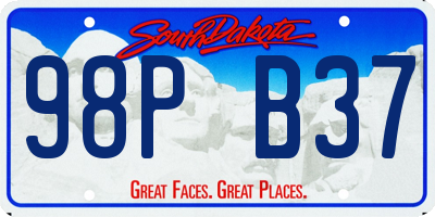 SD license plate 98PB37