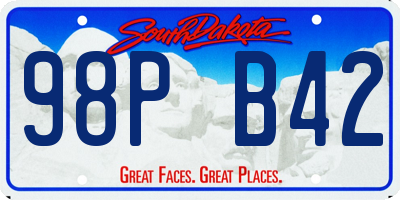 SD license plate 98PB42