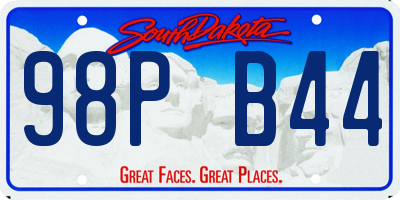SD license plate 98PB44