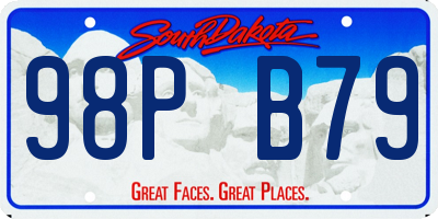 SD license plate 98PB79