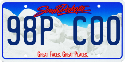 SD license plate 98PC00