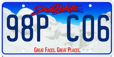 SD license plate 98PC06