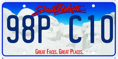 SD license plate 98PC10