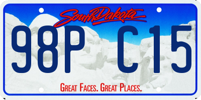 SD license plate 98PC15