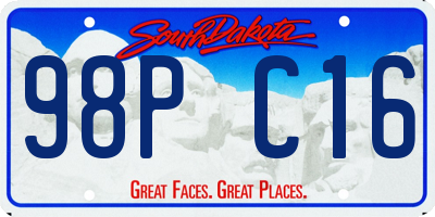 SD license plate 98PC16
