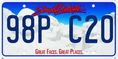 SD license plate 98PC20