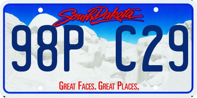 SD license plate 98PC29