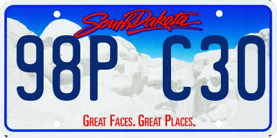 SD license plate 98PC30