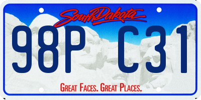 SD license plate 98PC31