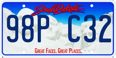 SD license plate 98PC32