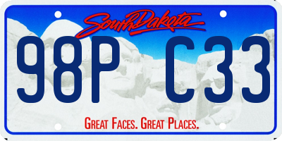 SD license plate 98PC33