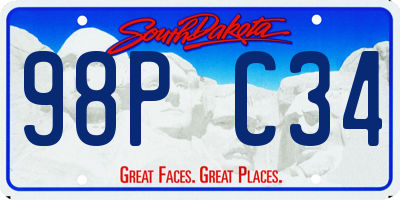 SD license plate 98PC34