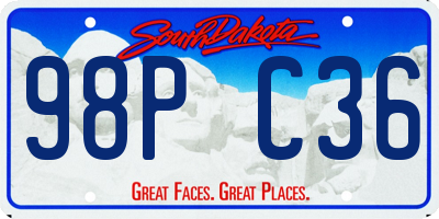 SD license plate 98PC36