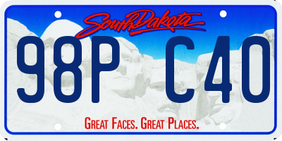 SD license plate 98PC40