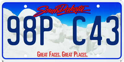 SD license plate 98PC43