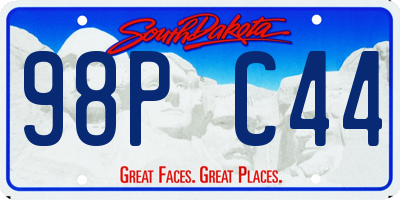 SD license plate 98PC44