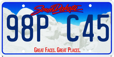 SD license plate 98PC45