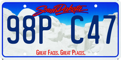 SD license plate 98PC47