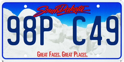 SD license plate 98PC49