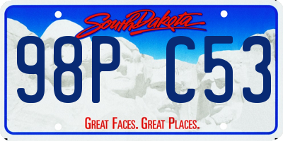 SD license plate 98PC53