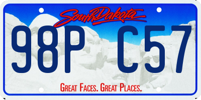 SD license plate 98PC57