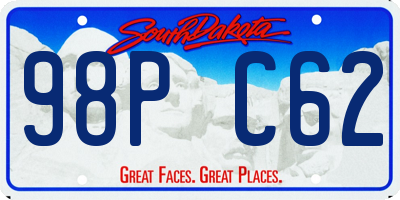 SD license plate 98PC62