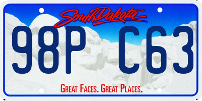 SD license plate 98PC63