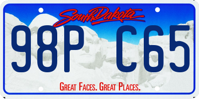 SD license plate 98PC65