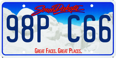 SD license plate 98PC66