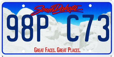 SD license plate 98PC73