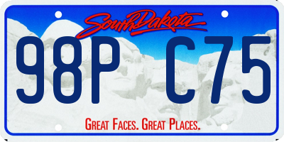 SD license plate 98PC75