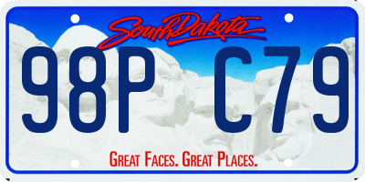 SD license plate 98PC79