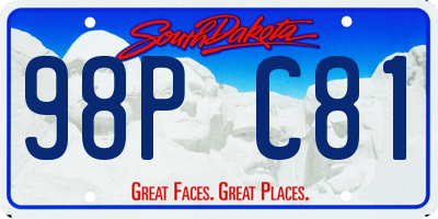 SD license plate 98PC81