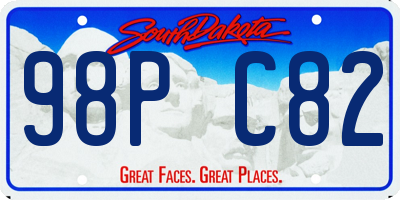 SD license plate 98PC82