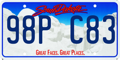 SD license plate 98PC83