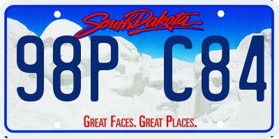 SD license plate 98PC84