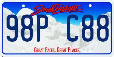 SD license plate 98PC88