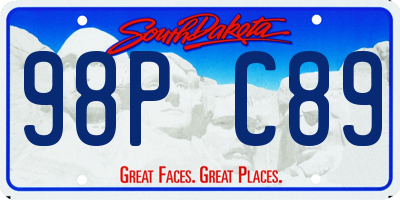 SD license plate 98PC89