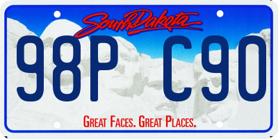 SD license plate 98PC90