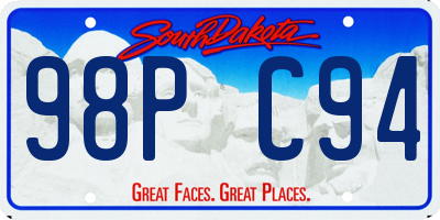 SD license plate 98PC94